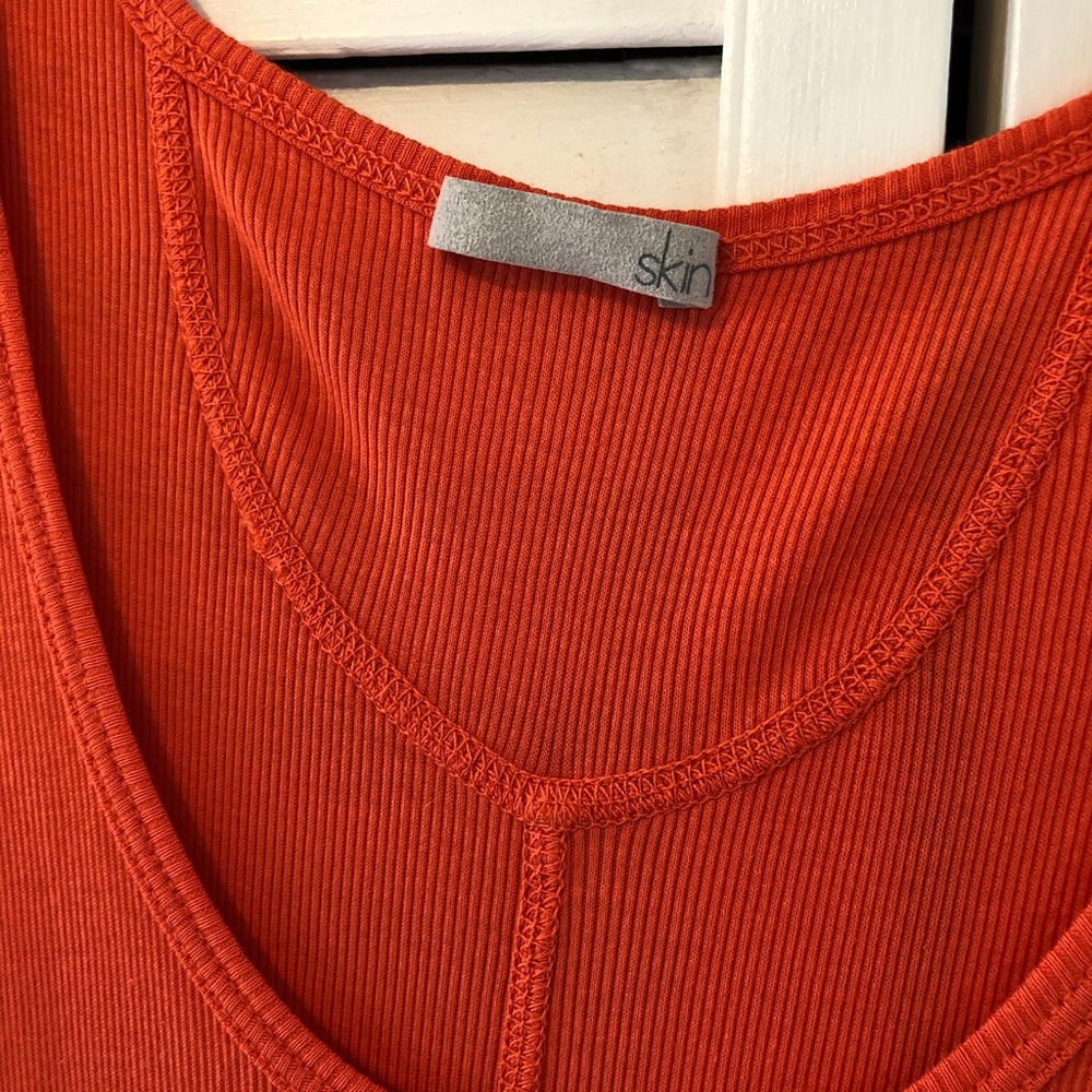 NWOT Skin brand tank Dress (coral orange) size M - Picture 5 of 5